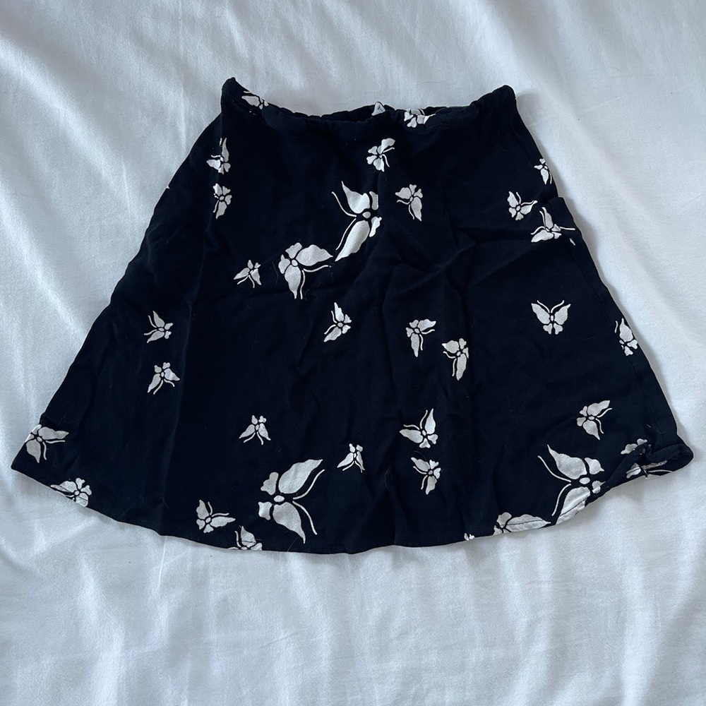 VINTAGE Corinne Sarrut Butterfly Mini Skirt
